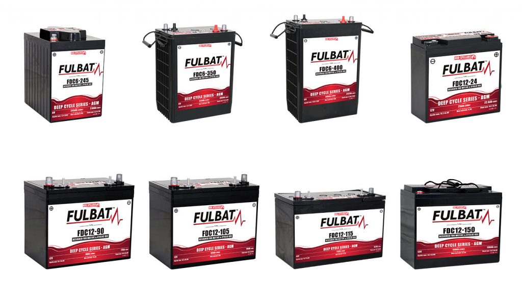 FULBAT DEEP CYCLE AGM CARBON BATTERY RANGE