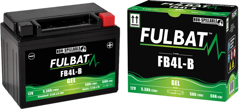 Piaggio Zip 2 50 DT AC 00-09 Fulbat FB4L-B Gel High Power 5Ah Battery 